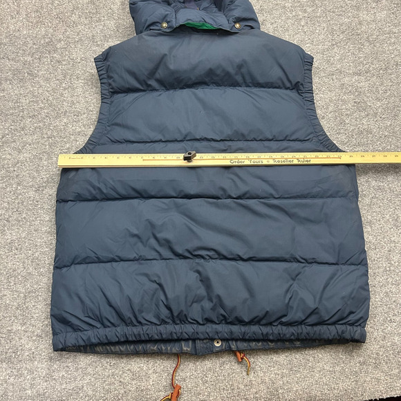 Polo Ralph Lauren Men's XL Navy Blue Down Puffer Hooded Vest Zip Snap - Picture 5 of 8